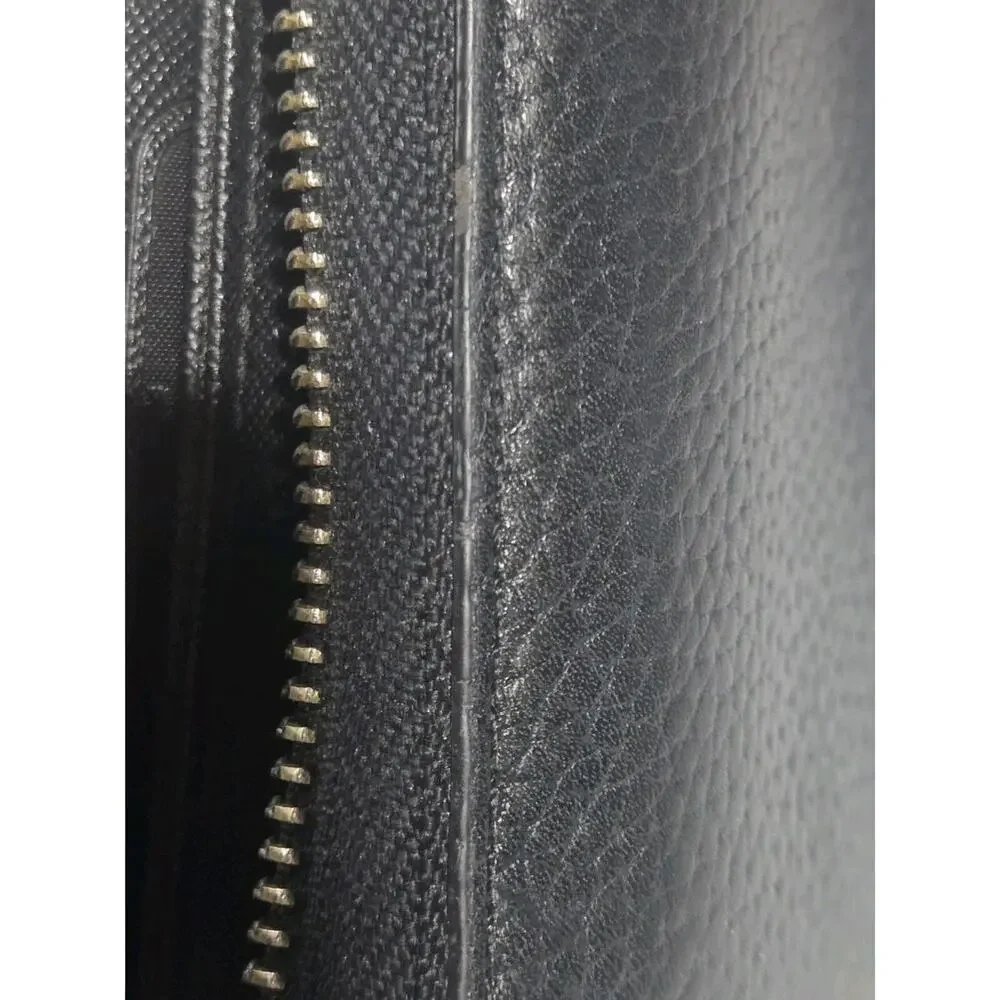 Michael Kors Jet Set Travel Continental Wristlet Wallet - Black Pebbled Leather